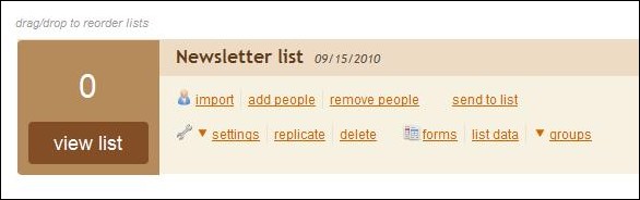 create Mailchimp subscribers list